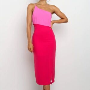 Petal & Pup Pink Asymmetrical Cocktail Dress size 4